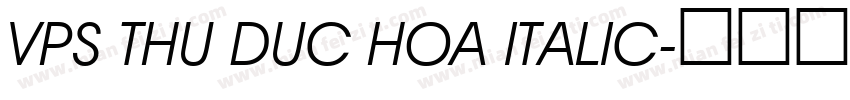 VPS Thu Duc Hoa Italic字体转换